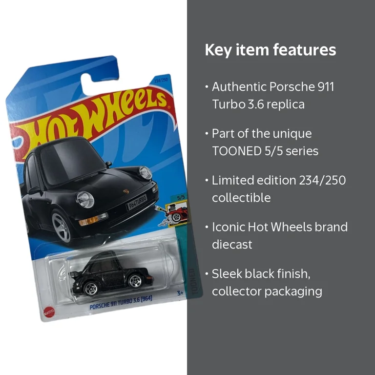 Hot Wheels - 234/250 - TOONED 5/5 - PORSCHE 911 Turbo 3.6 (964