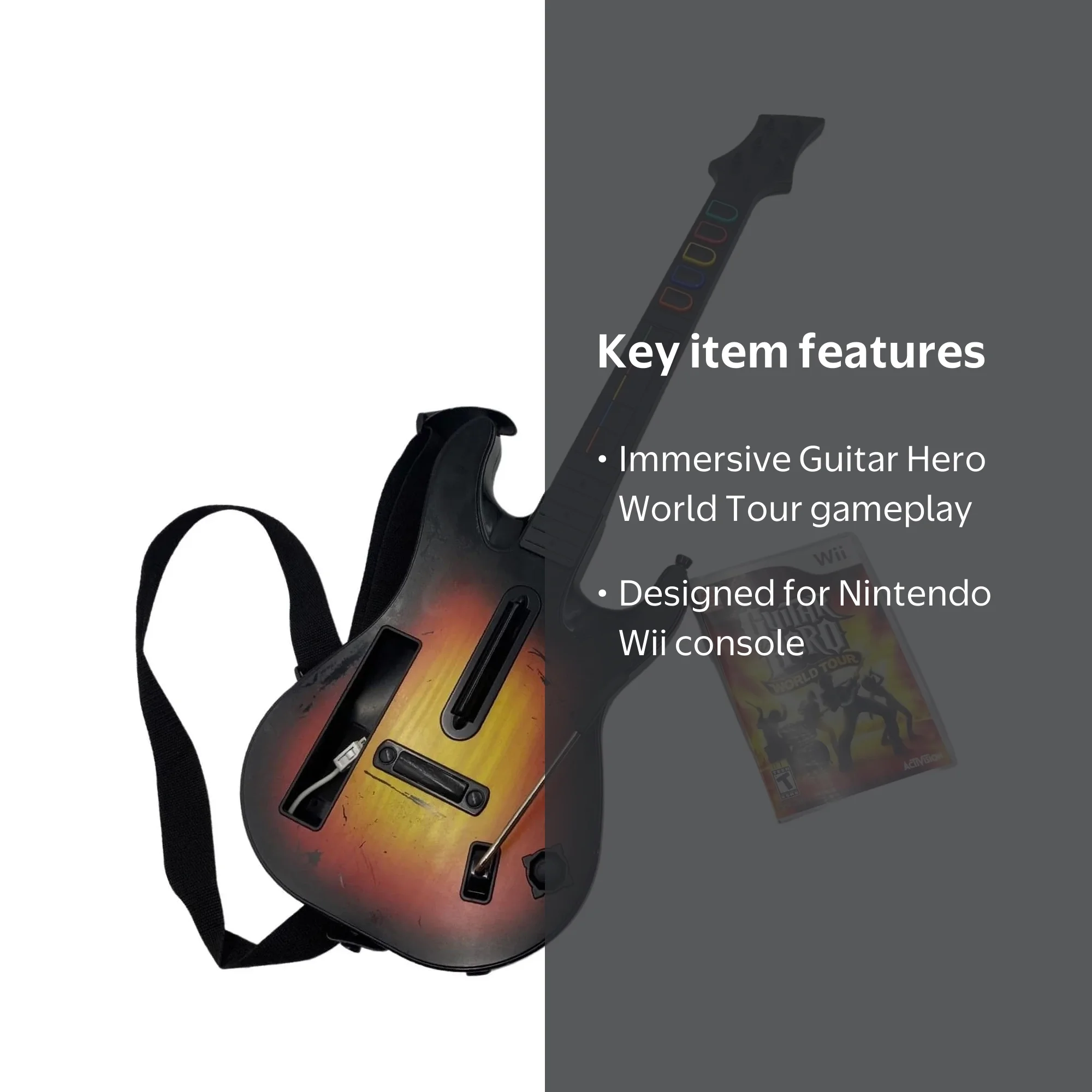 Guitar Hero: World Tour Guitar Bundle - Nintendo Wii Game
