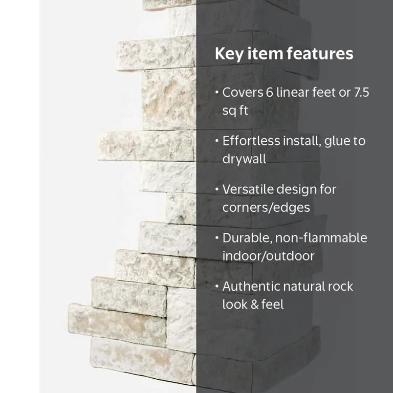 AirStone Corner/Finished End Stones: Birch Bluff color