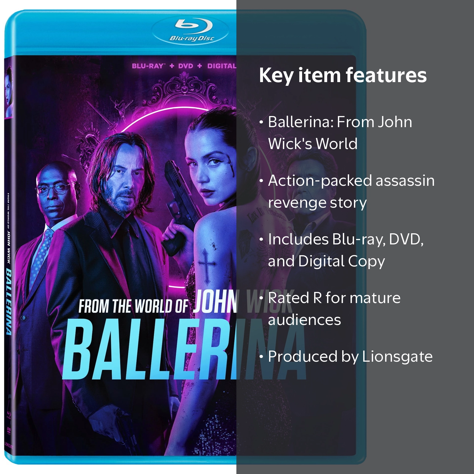 Lionsgate: Ballerina from John Wick (Blu-ray + DVD + Digital Copy