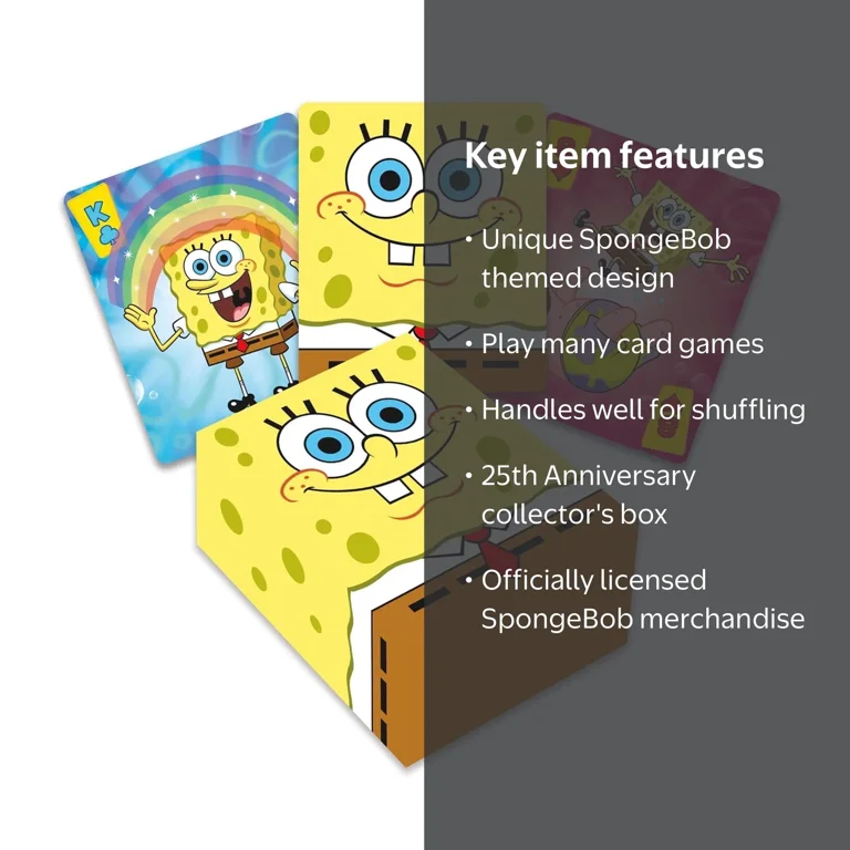 SpongeBob 25th Anniversary Premium Playing Cards - Walmart.com