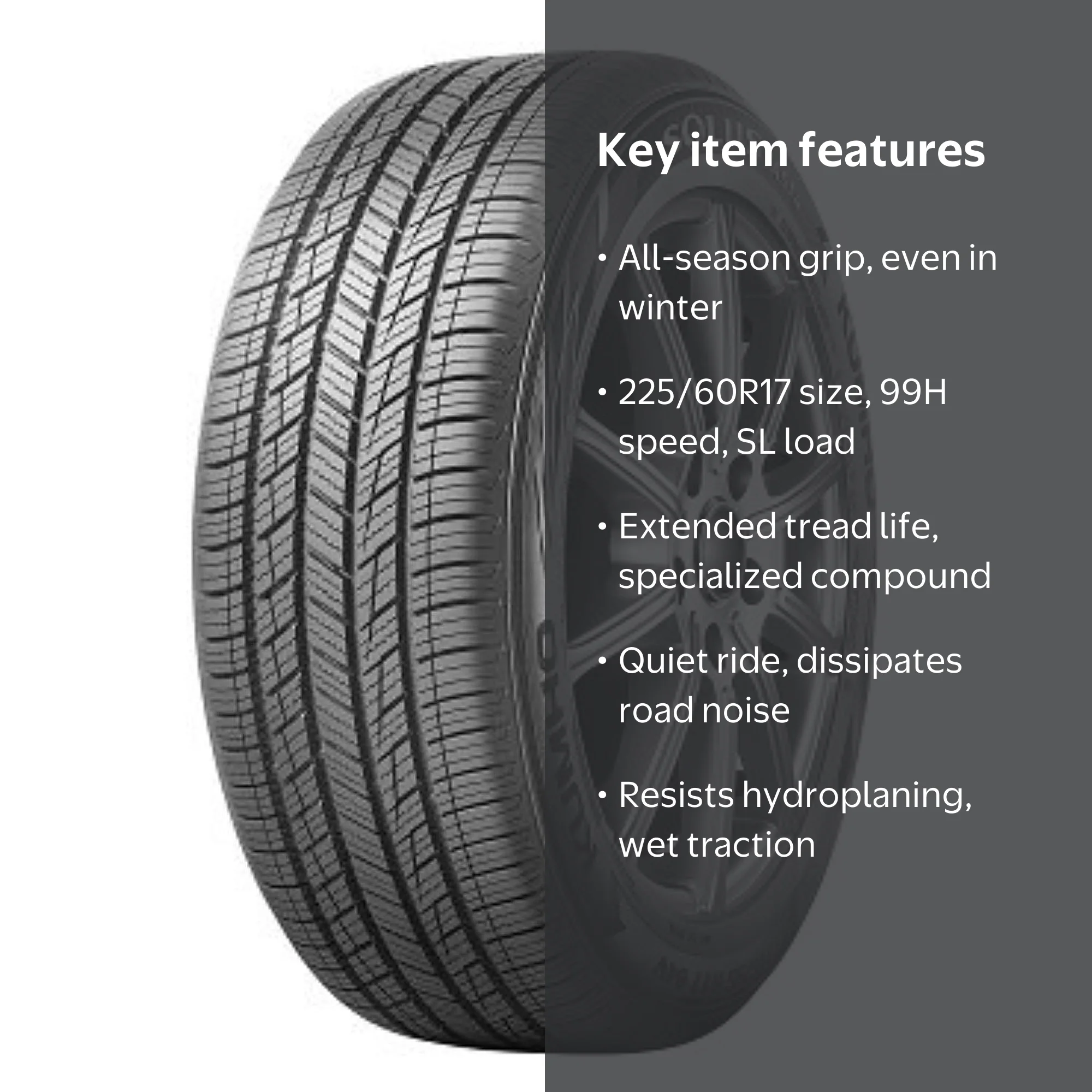 Kumho Solus TA51a All Season 225/60R17 99H Passenger Tire
