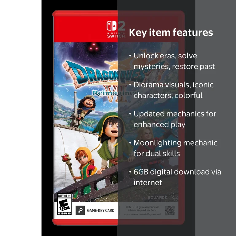 Square Enix DRAGON QUEST VII Reimagined Game-Key Card for Switch 2