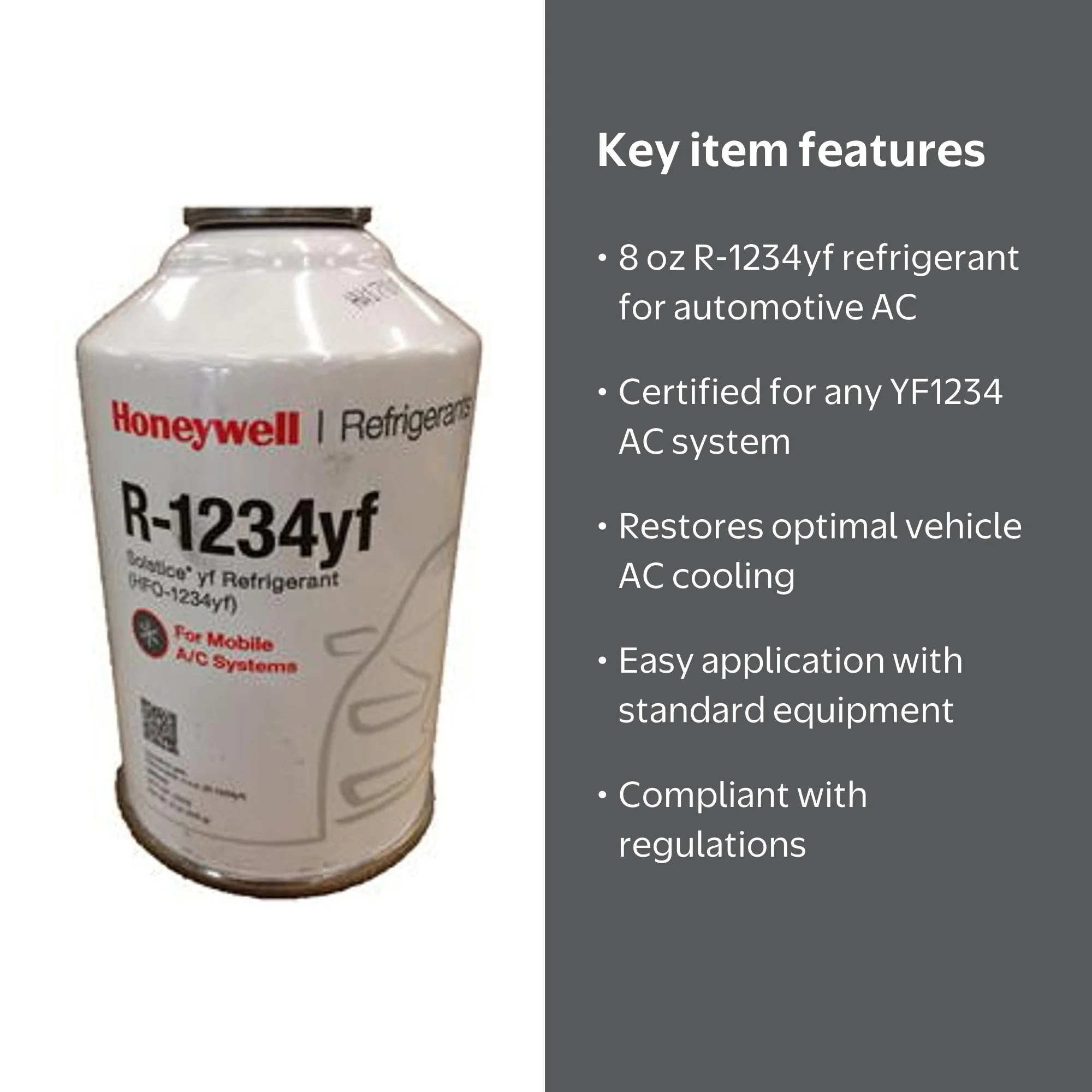 FJC R-1234yf Automotive Refrigerant, 8 oz, YF1234 AC Compatible