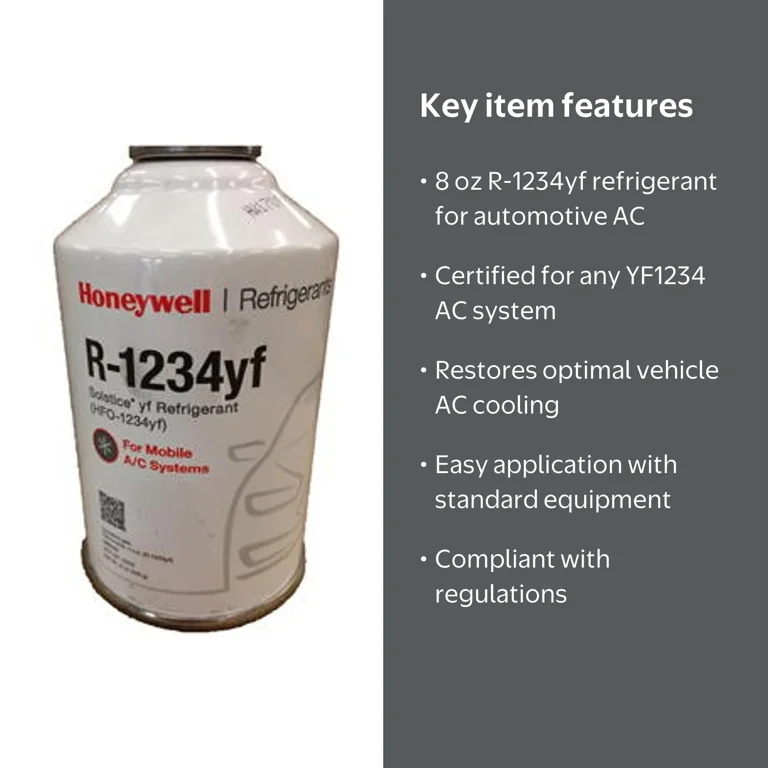 FJC R-1234yf Automotive Refrigerant, 8 oz, YF1234 AC Compatible