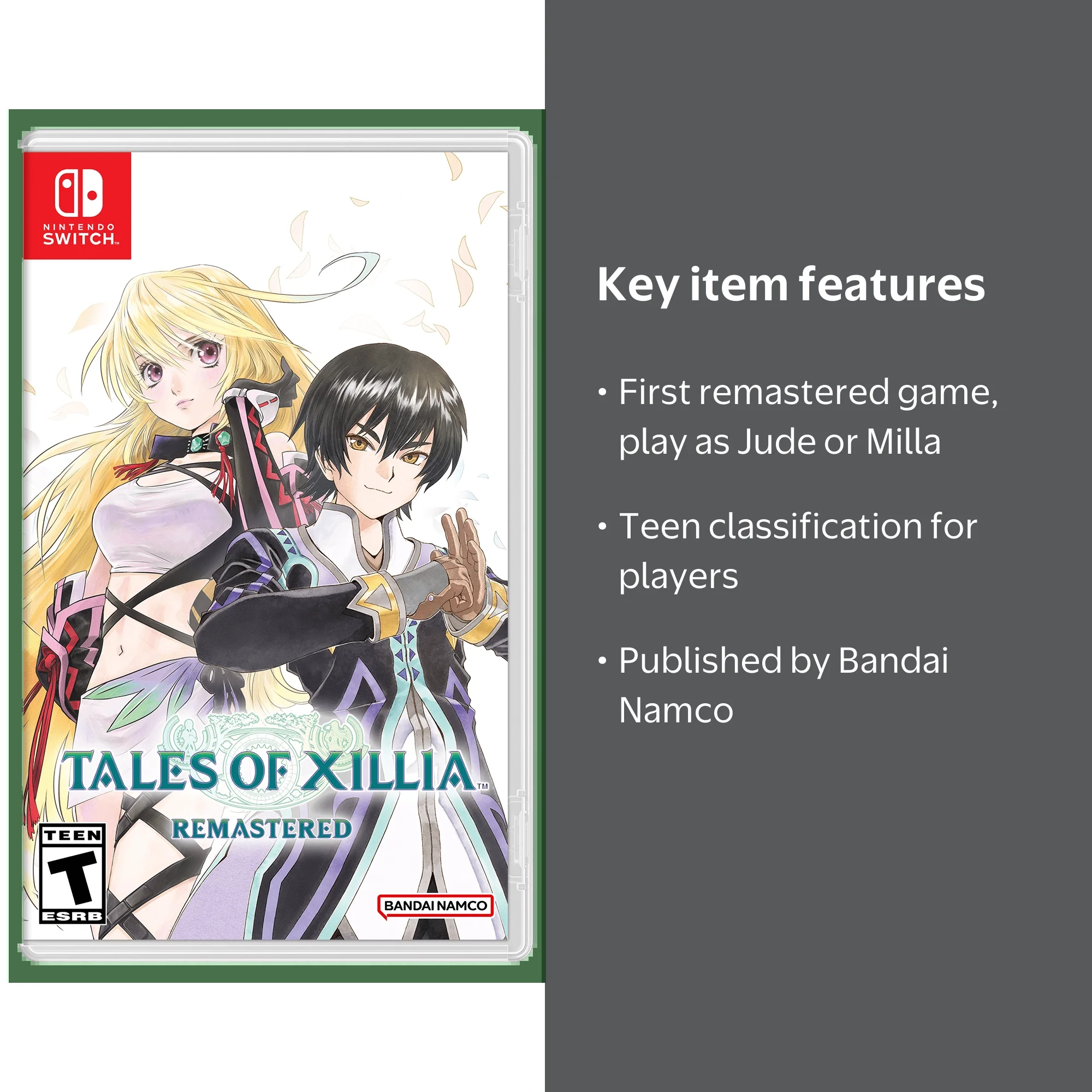 Bandai Namco, Tales of Xillia Remastered for Nintendo Switch, Role