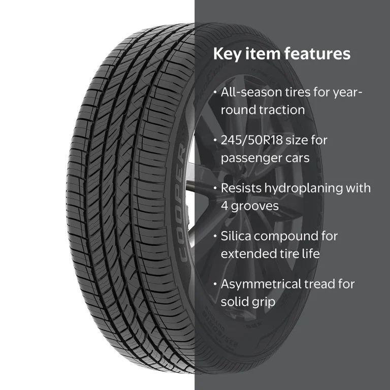 Cooper ProControl All Season Passenger Tire, 245/50R18 100V