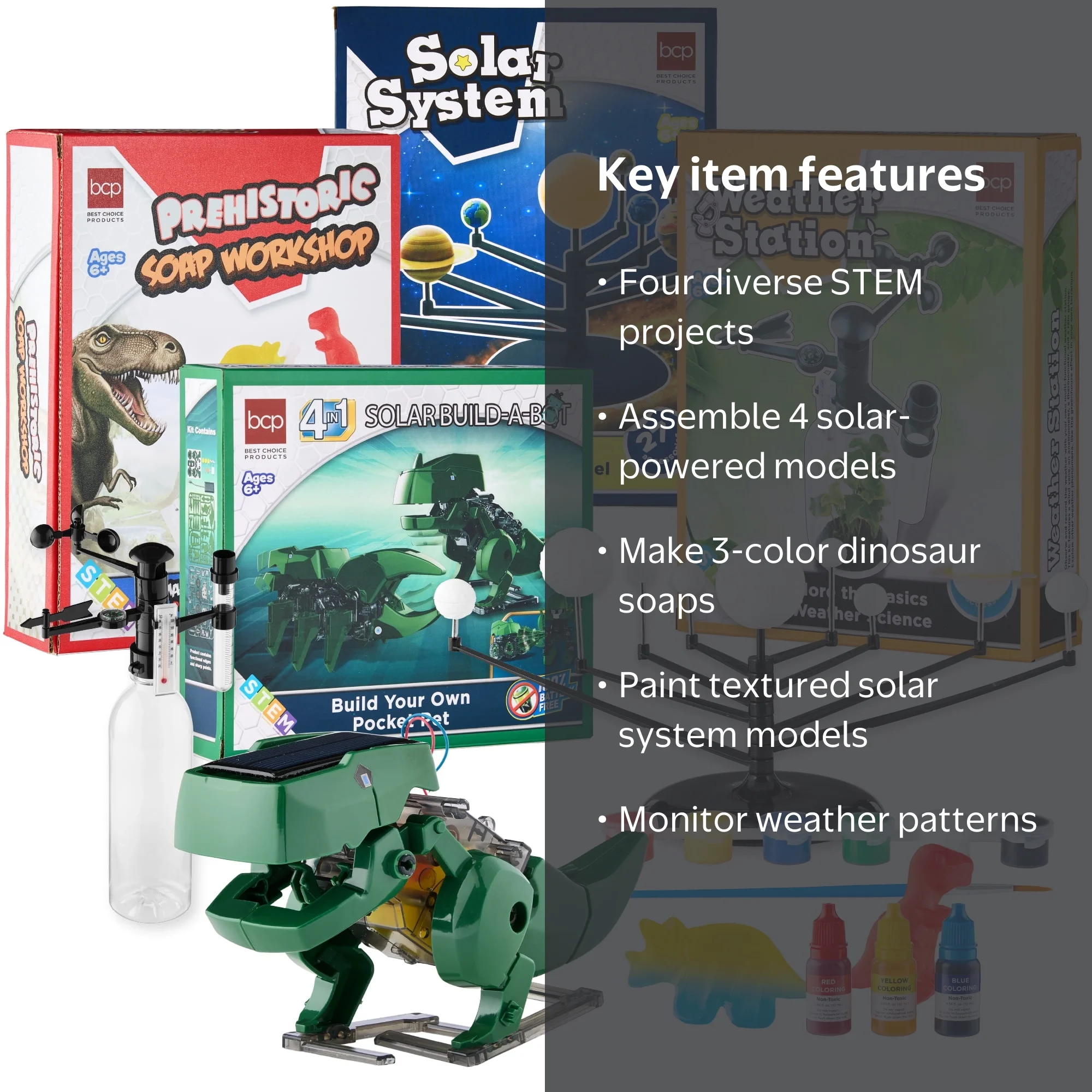 Best Choice Products Kids 4-in-1 Science Kit, Solar Robot