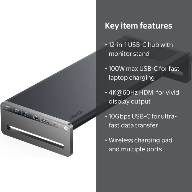 Anker 675 USB-C Docking Station 12-in-1 Wireless with 10Gbps USB-C