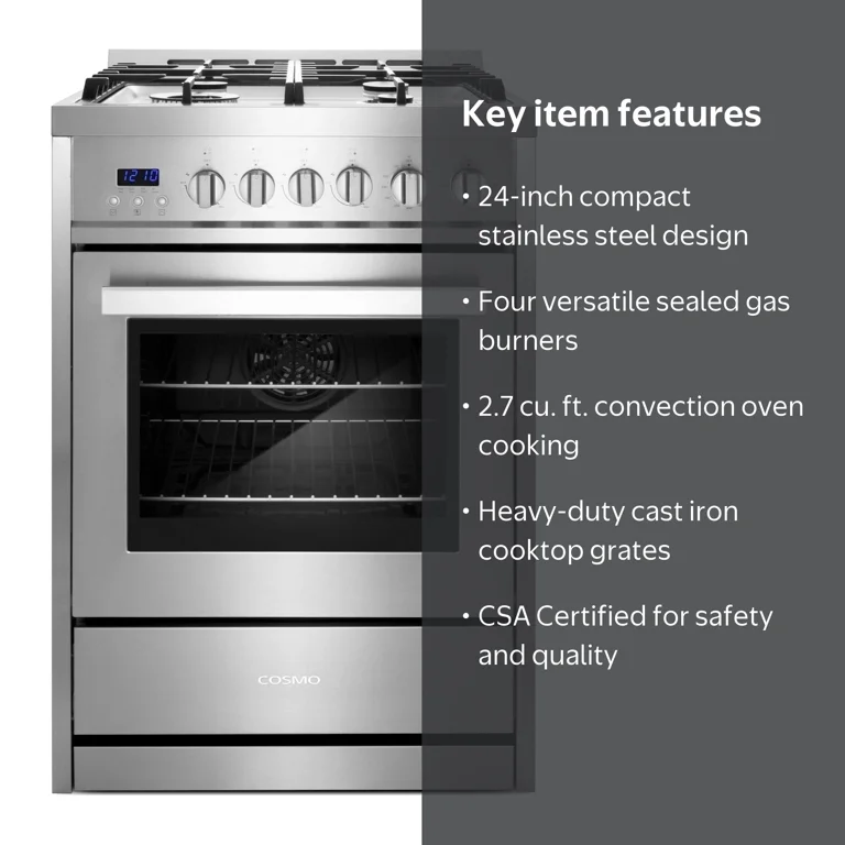 Cosmo, Gas Range, 24 in., Nebula Collection with 4 Burners