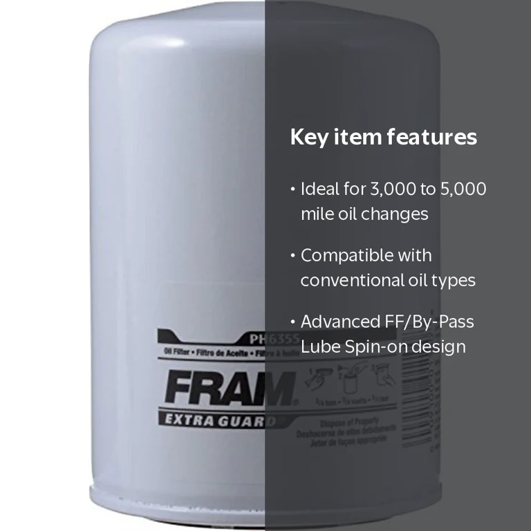 FRAM PH6355 Extra Guard Passenger Car Spin-On Oil Filter Fits