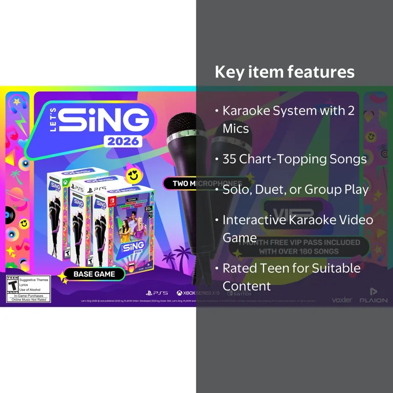 Plaion, Lets Sing 2026 + 2 Mics, PlayStation 5 karaoke game