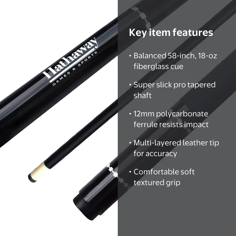 Hathaway Conquest 58-in Fiberglass Cue - Walmart.com