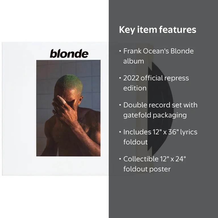 Frank Ocean - Blonde 2LP Vinyl Records (2022 Official Repress