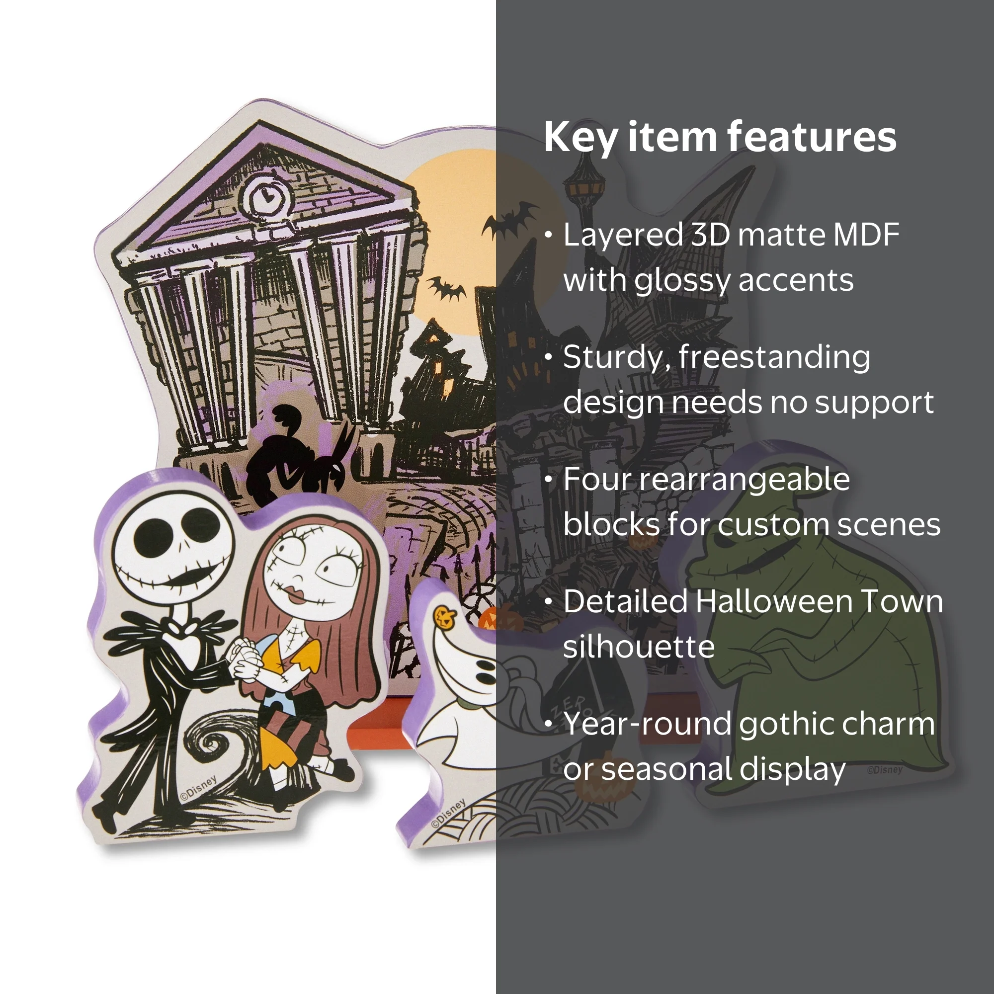 Disney's The Nightmare Before Christmas 3D Wood Village Tabletop