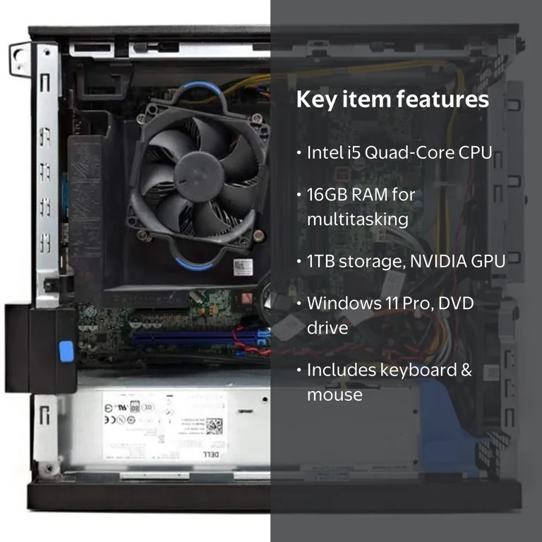 Dell OptiPlex 7010 Gaming PC, Core i5, 16GB RAM, 1TB HDD, GeForce
