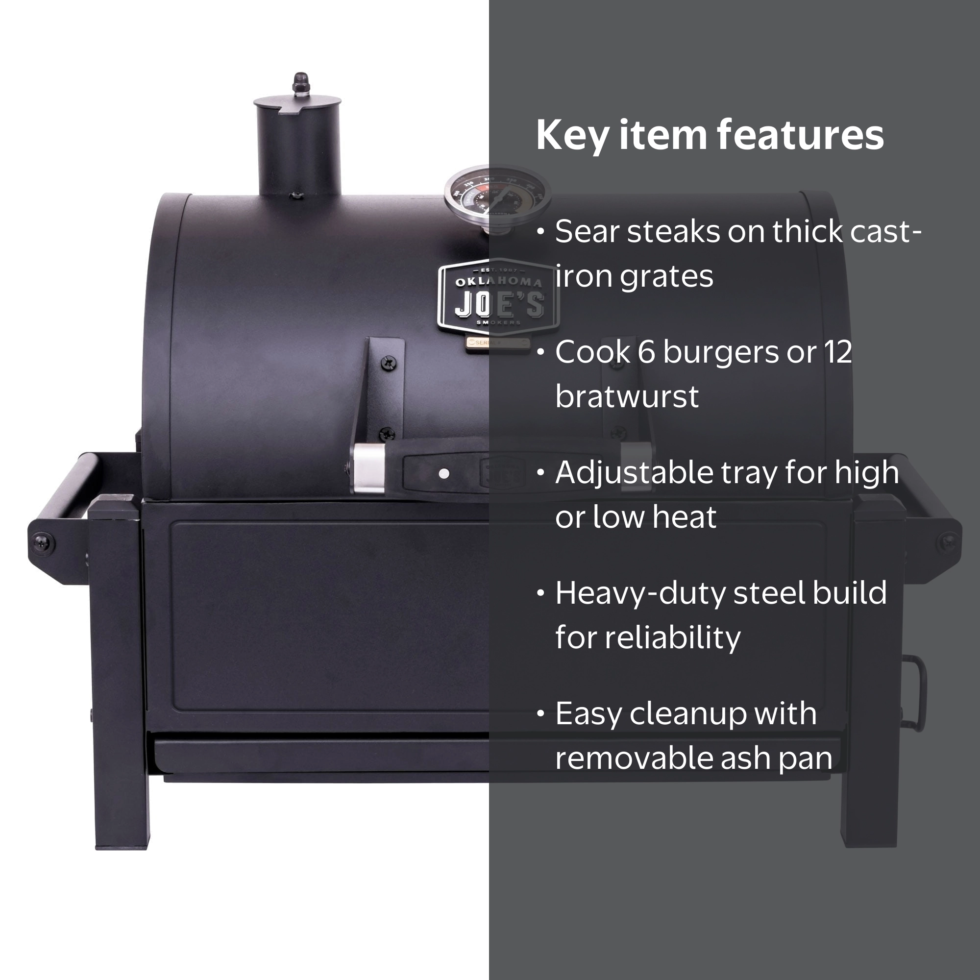 Oklahoma Joe's, Rambler Tabletop Charcoal Grill, 218 sq in