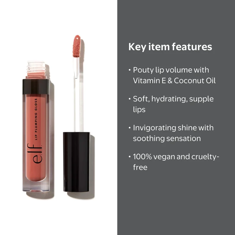 e.l.f. Lip Plumping Gloss, Mocha Twist, Nourishing Hydration e.l.f. Lip Plumping Gloss, Mocha Twist, Nourishing Hydration