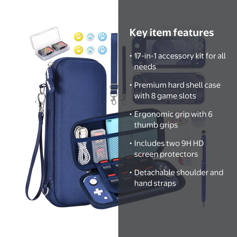 DEPTHOT Switch Lite Case 17 in 1 Accessories Bundle with Carrying