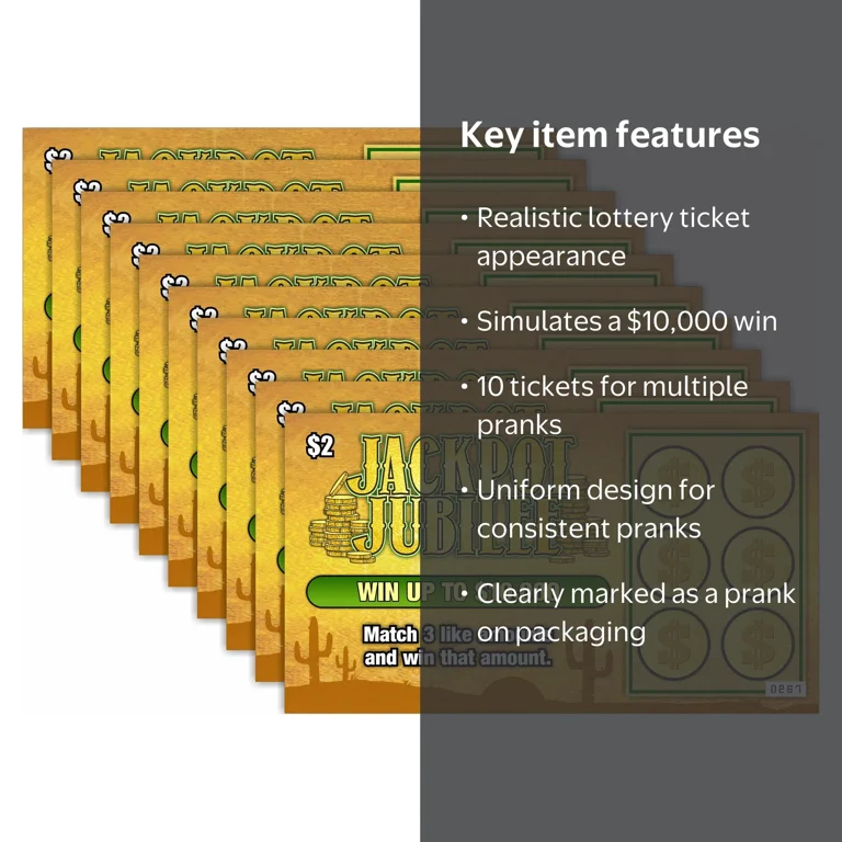 Larkmo Prank Gag Fake Lottery Tickets, 10ct, Realistic Scratch Off