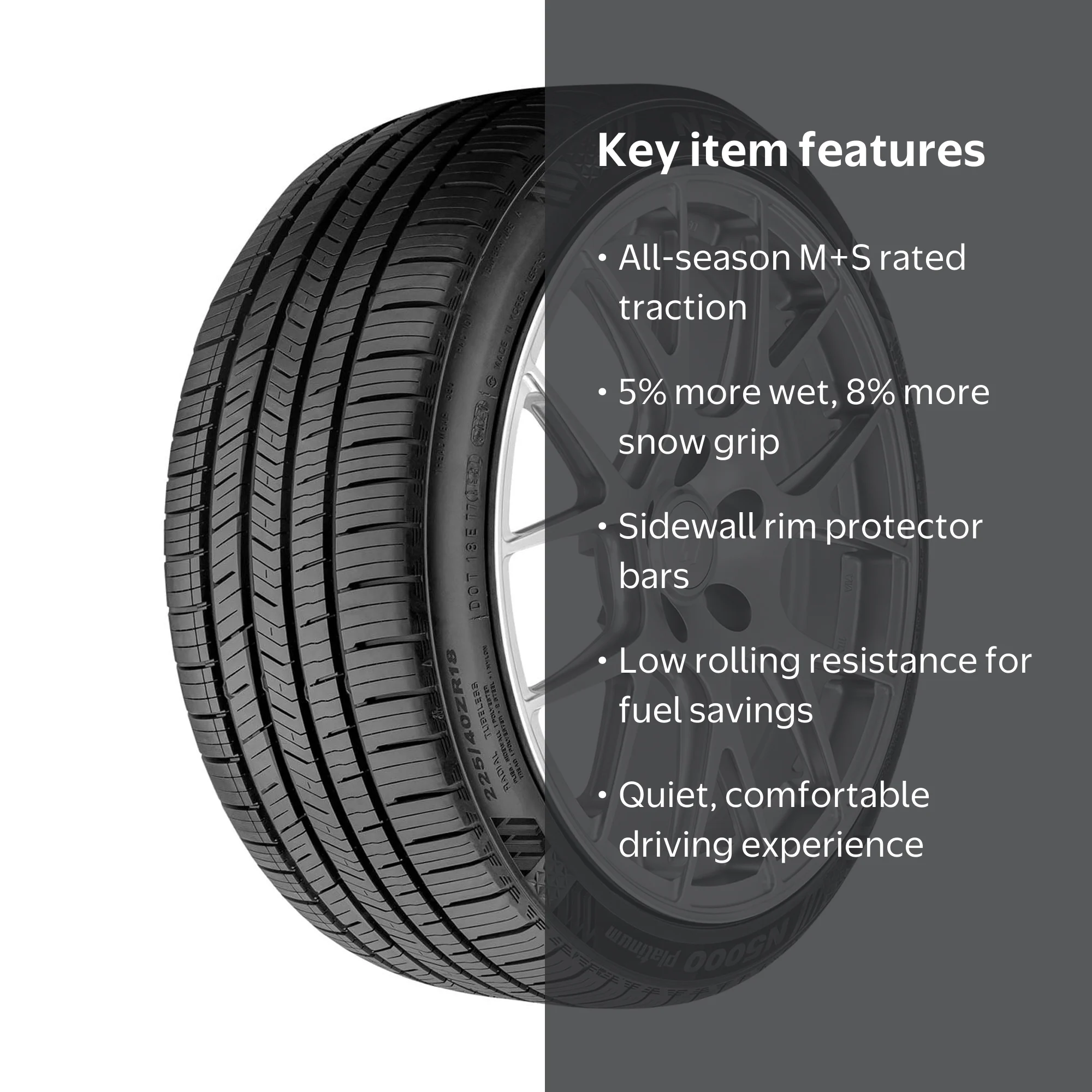 Nexen N5000 Platinum All Season 225/55R19 99V Passenger Tire