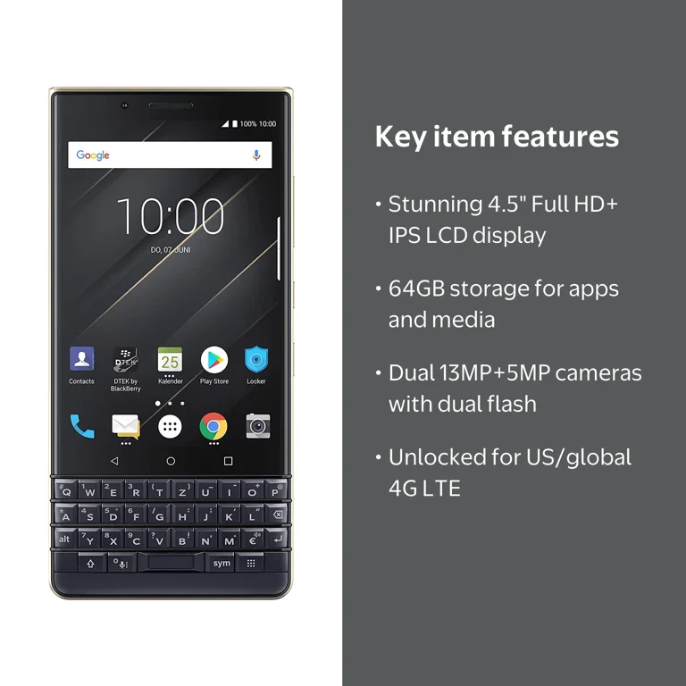 BlackBerry KEY2 LE (64GB, 4GB) 4.5