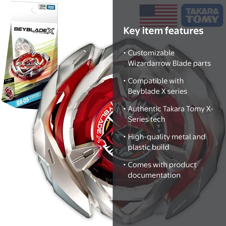 Takara Tomy Wizardarrow 4-80B Beyblade X Booster BX-05, Battle Top
