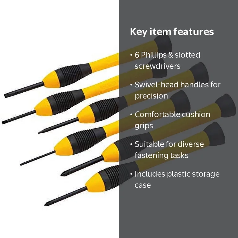 Stanley 66-052 6-Piece Precision Screwdriver Set - Walmart.com