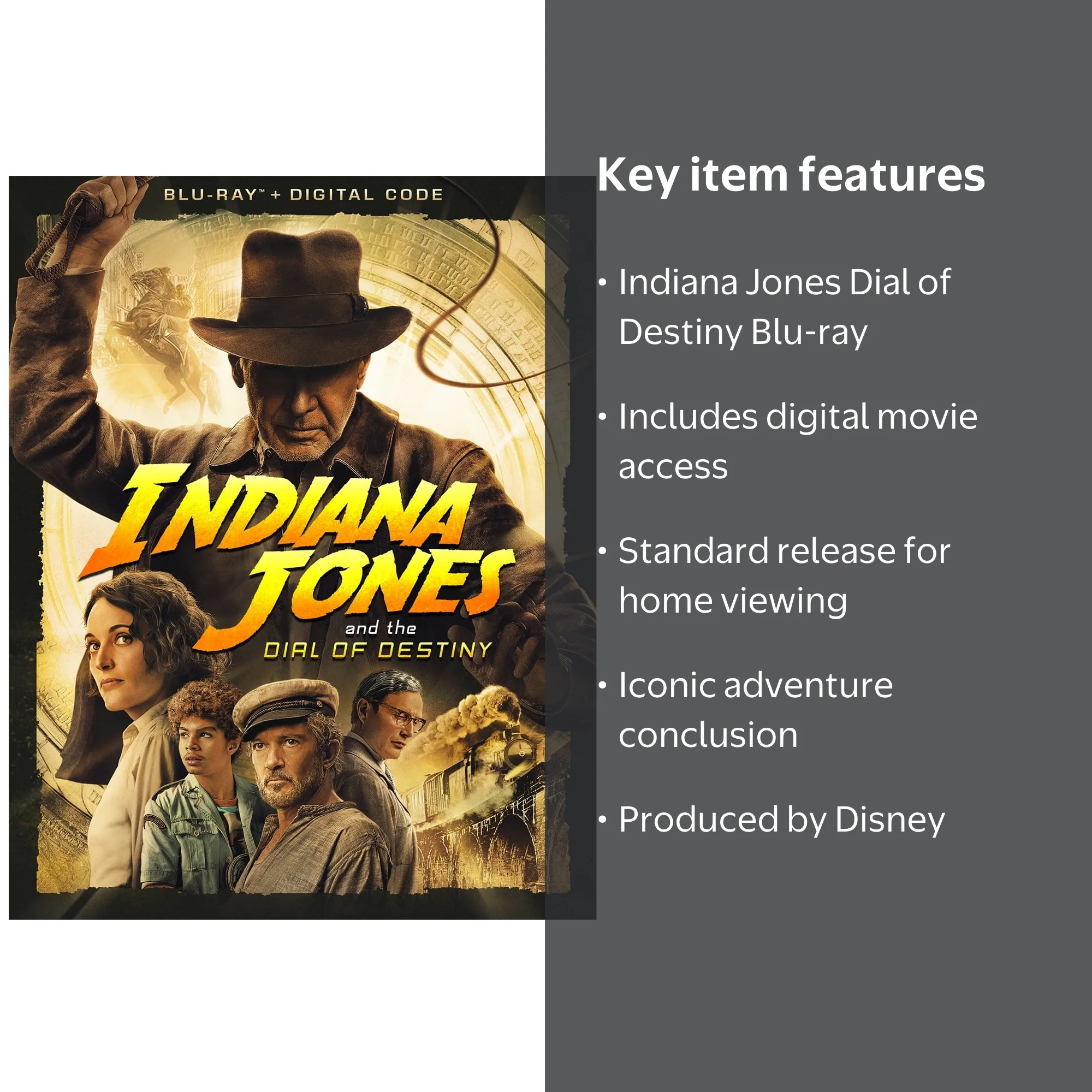 Indiana Jones and the Dial of Destiny (Blu-ray + Digital Code