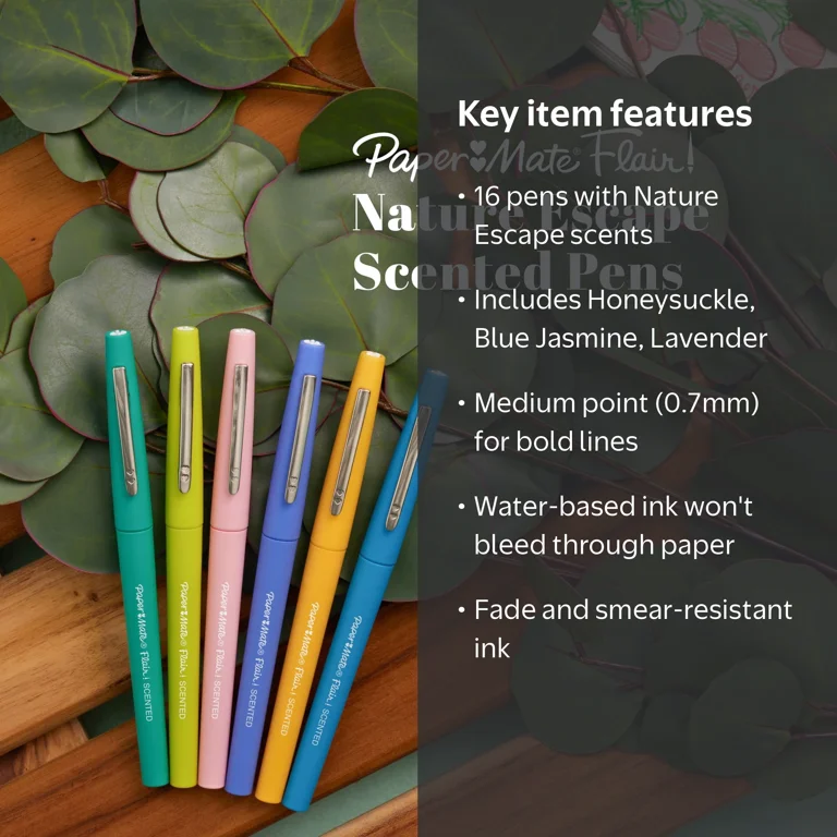 Paper Mate, Felt Tip Pens, 16 ct, Scented Nature Escape - Walmart.com