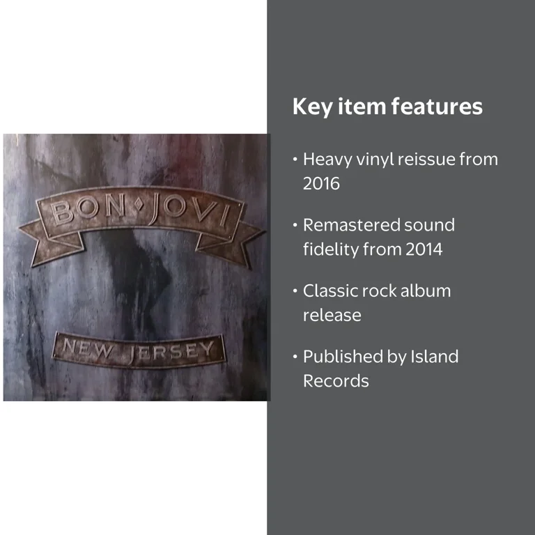 Bon Jovi - New Jersey - Music & Performance - Vinyl - Walmart.com