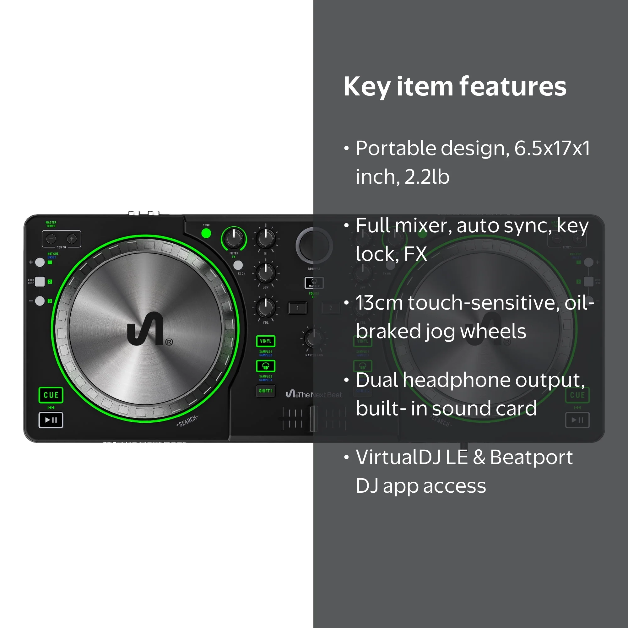 The Next Beat by Tiesto DJ Controller, DJ Control Deck with Audio