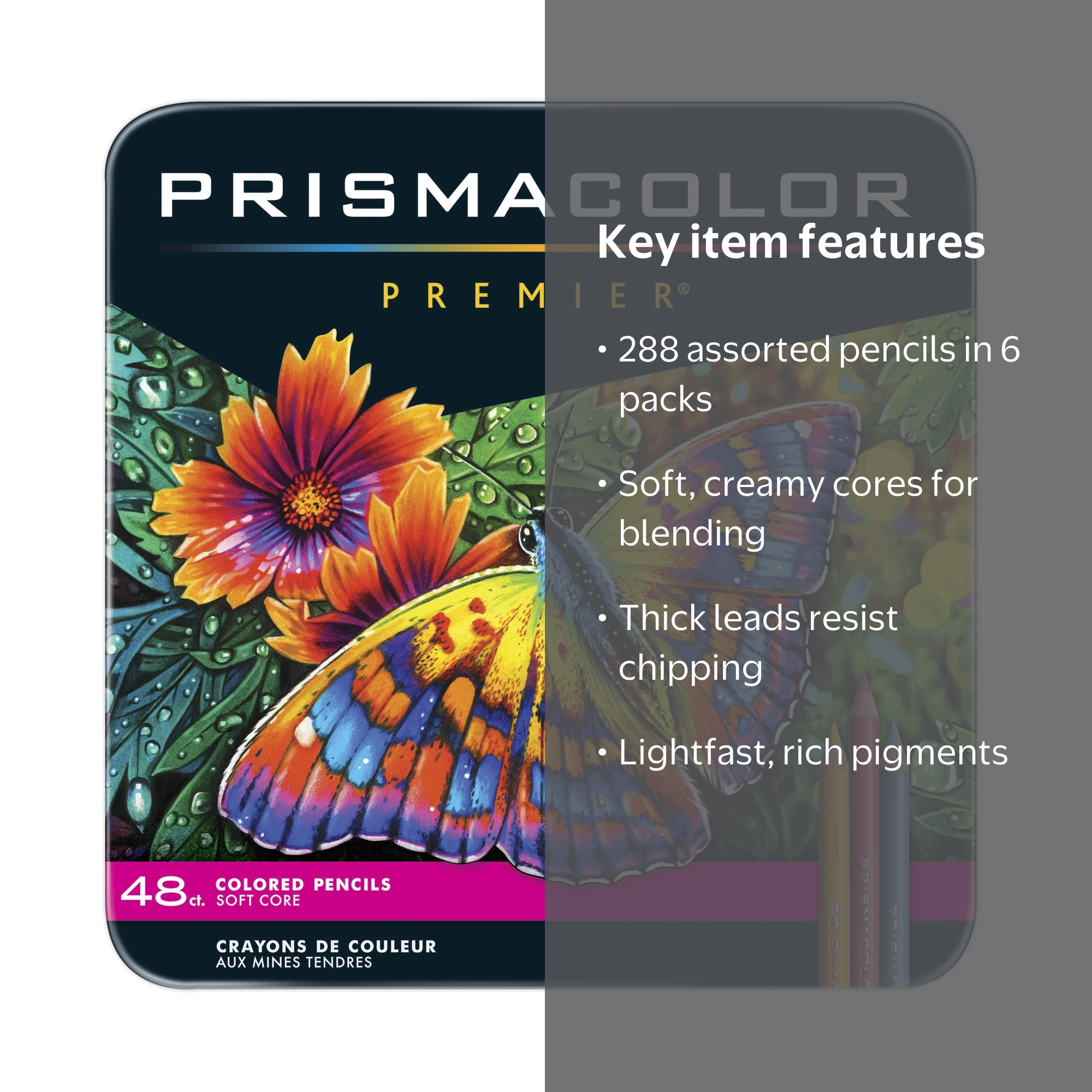 Prismacolor Premier Soft Core Colored Pencil Set, 6 Packs: 48 ct