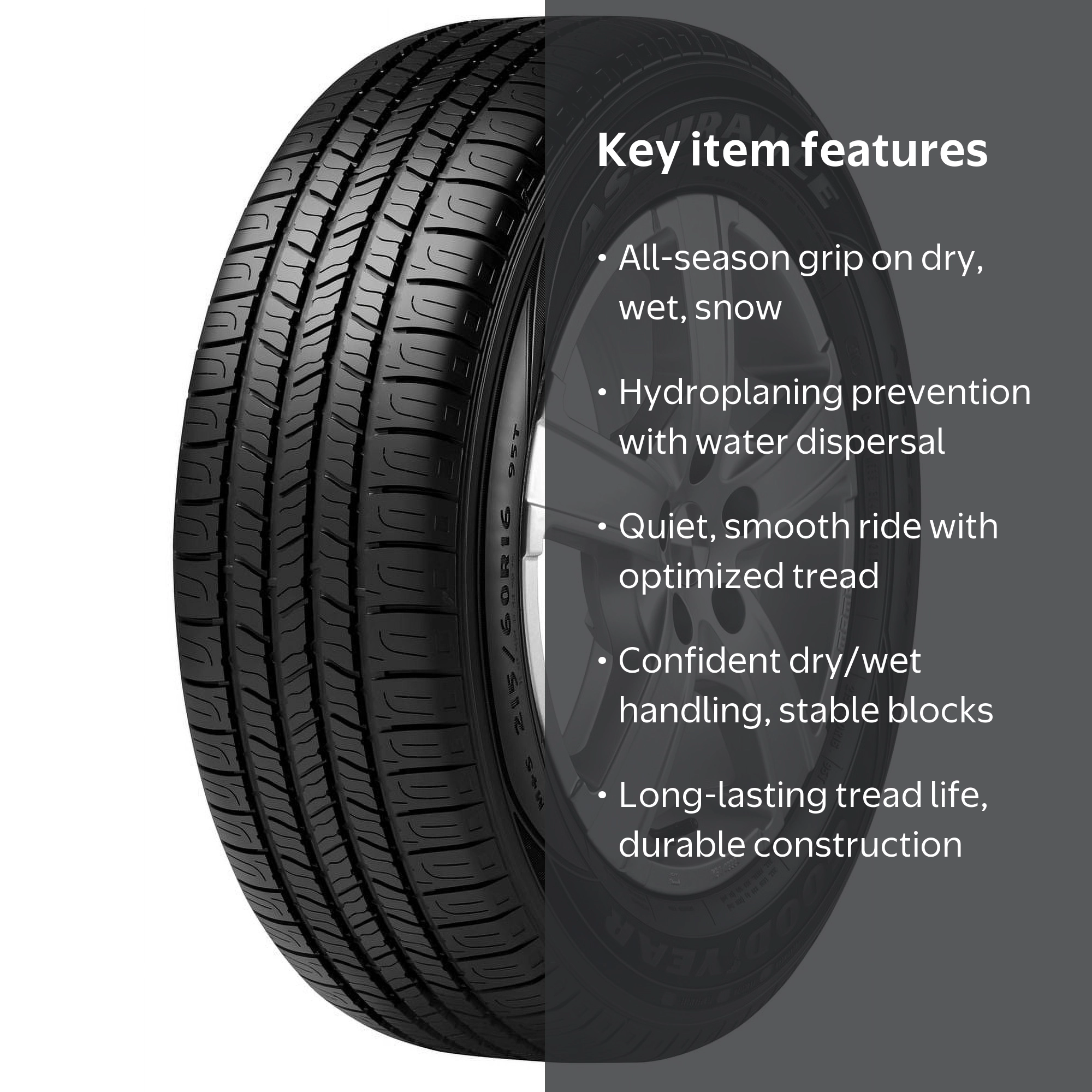 Free Shipping! Goodyear Assurance All-Season 185/65R15 88T BSW Car