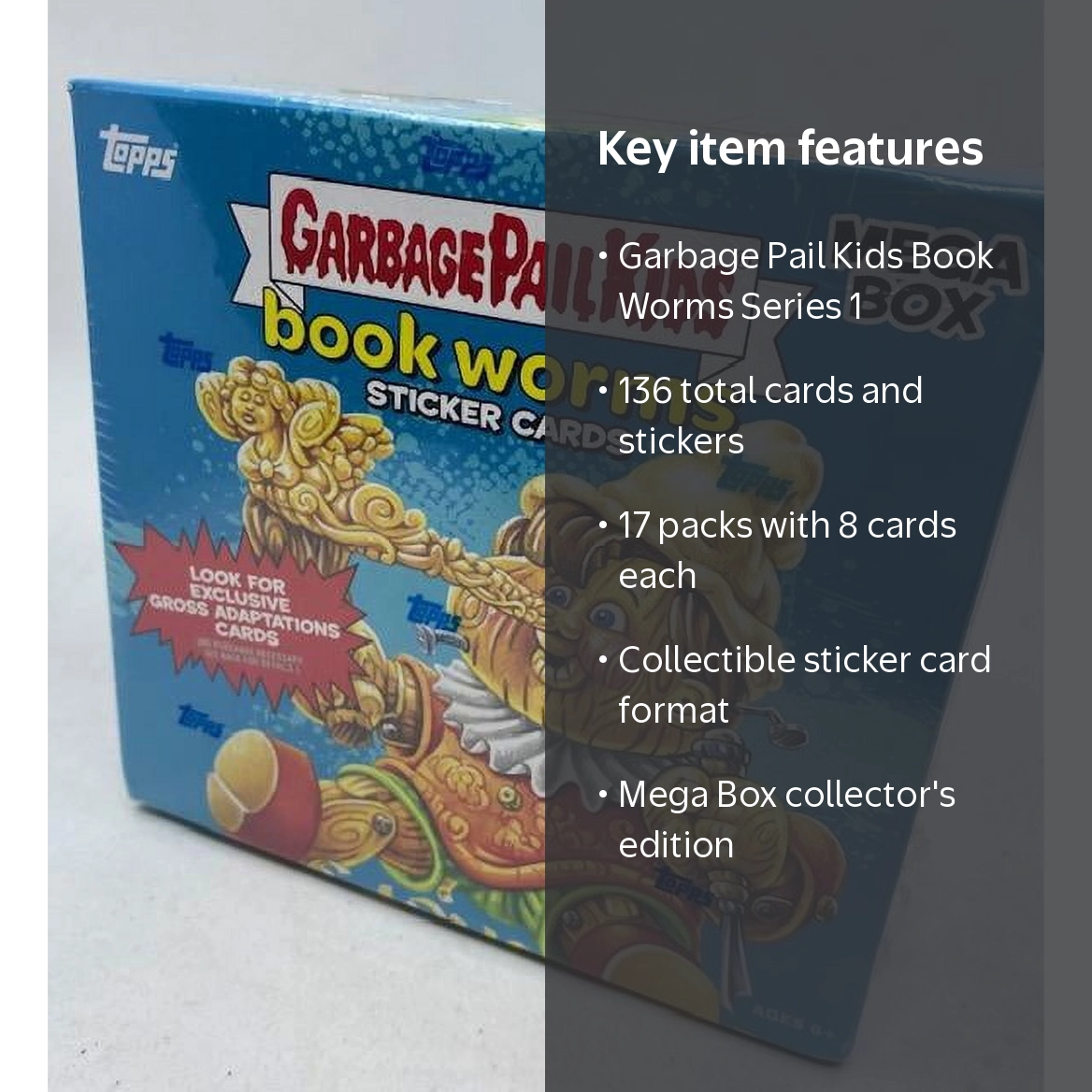 Topps 22 Garbage Pail Kids Series 1 Book Worms Toy Mega Box with