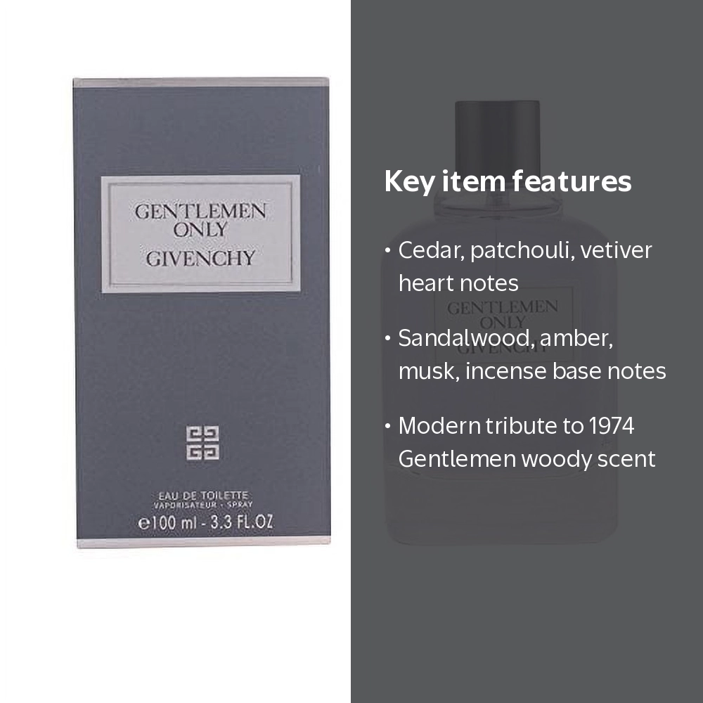 Givenchy Gentlemen Only Eau De Toilette Spray, 3.3 fl oz, Woody