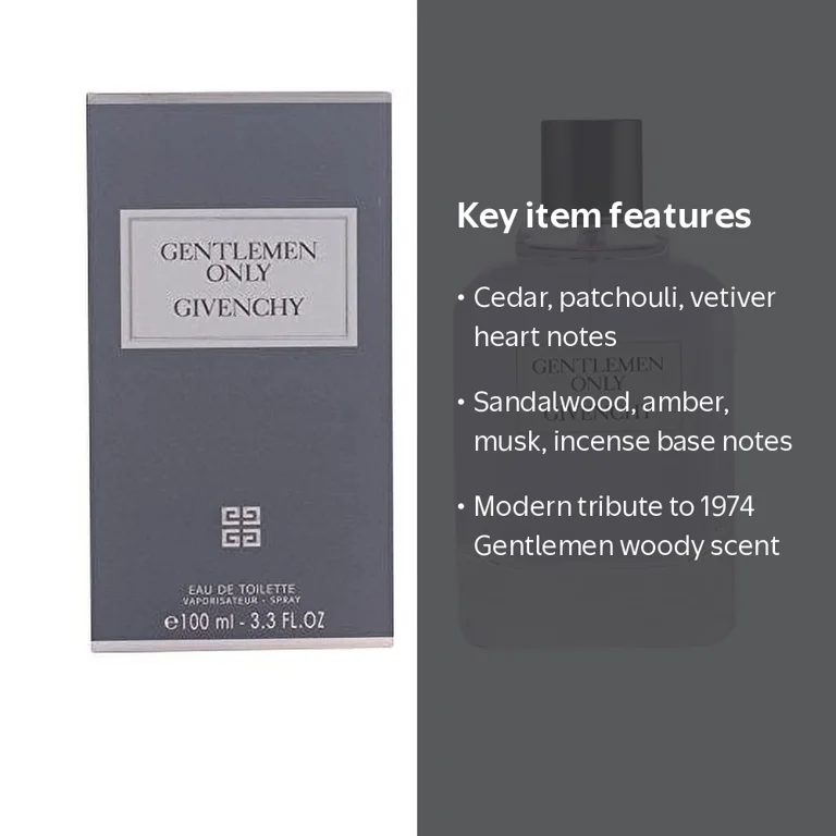 Givenchy Gentlemen Only Eau De Toilette Spray, 3.3 fl oz, Woody