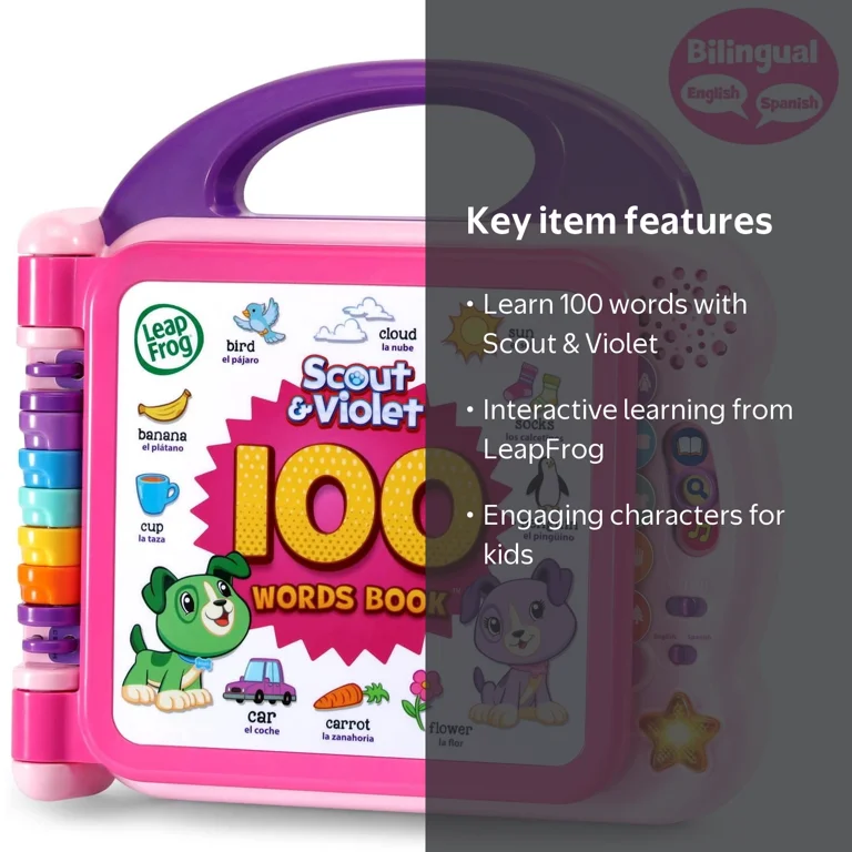 Toys For Baby, LeapFrog Scout and Violet 100 Words Book