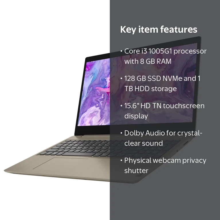 Lenovo, IdeaPad 3 15IIL05, 81WE, Brown, 15.6