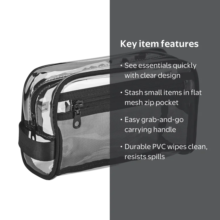 conair travel smart toiletry bag Double-Zip Bag, Travel Makeup Organizer, 2 Zippered Compartments, Easy to Clean, 1 Count, Sage Green : Beauty & Personal Care this blue stunner keeps you organized and looking fabulous Conair Toiletry Bag - Navy,