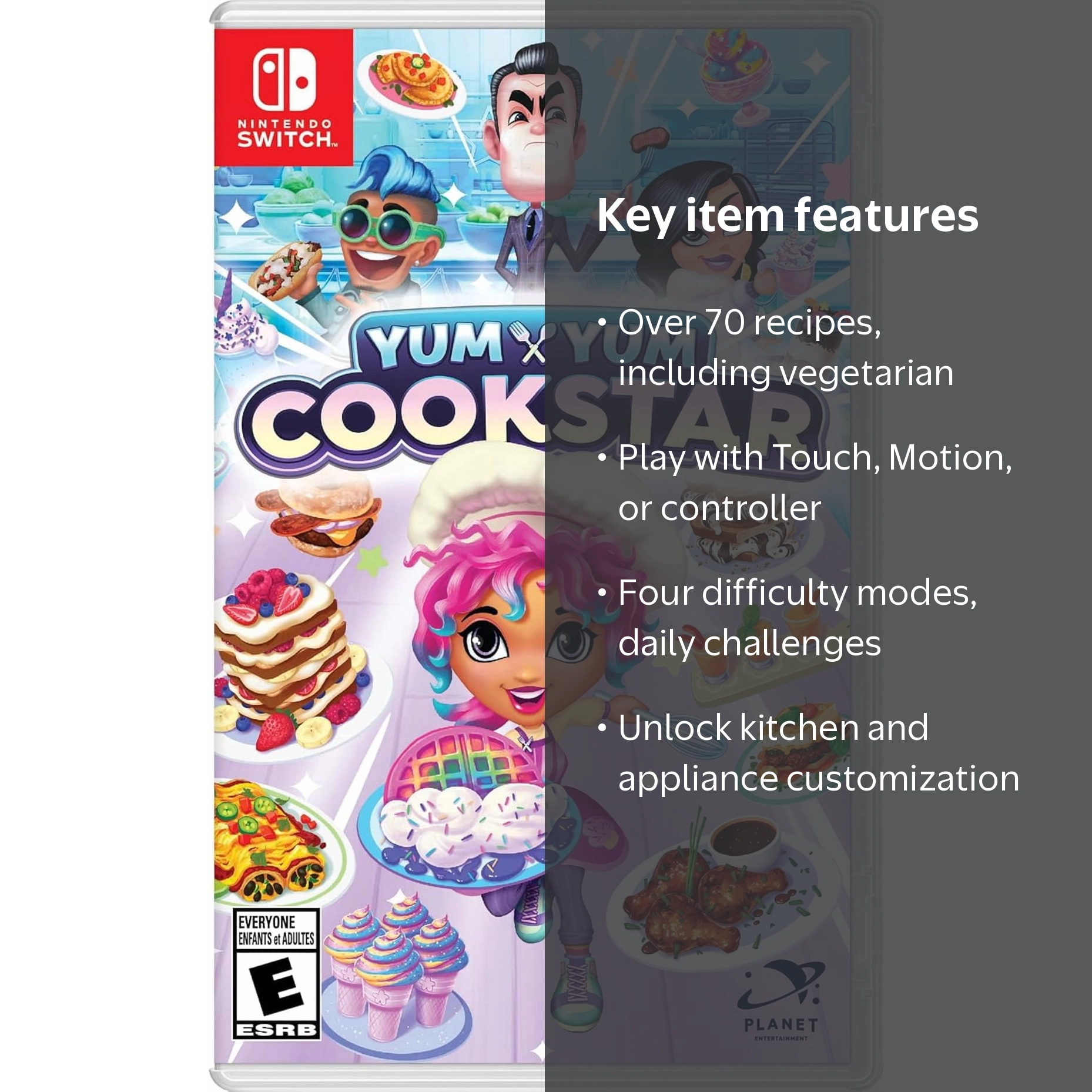Planet Entertainment, Yum Cookstar, Nintendo Switch, 70+ Recipes