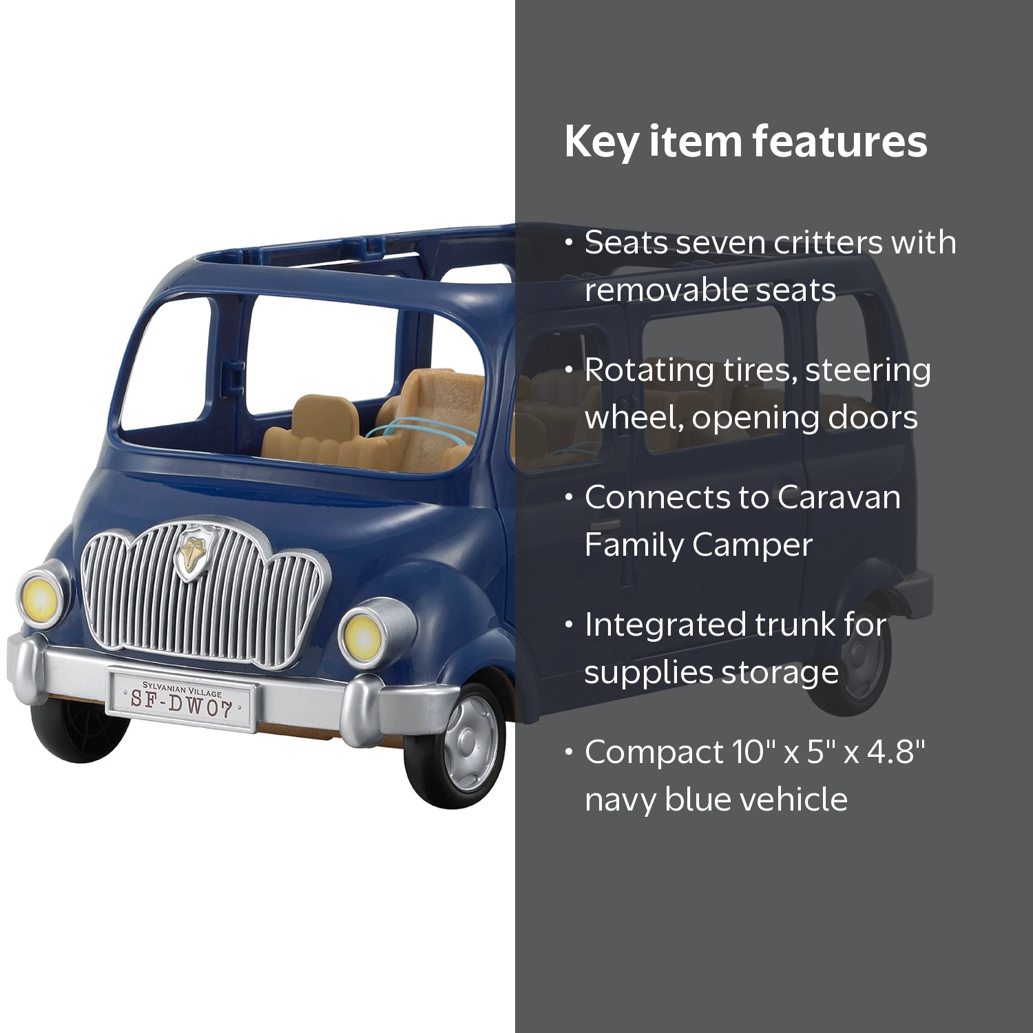 Calico Critters, Family Seven Seater Toy Vehicle, for Dolls Calico Critters, Family Seven Seater Toy Vehicle, for Dolls