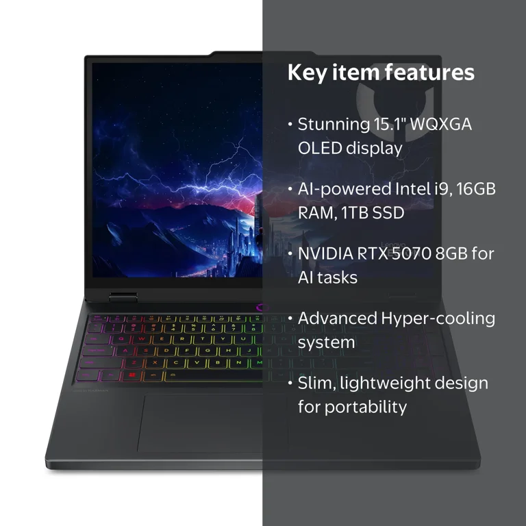 Lenovo Legion 5i 15.1 inch OLED WQXGA Laptop, Core i9 14900HX