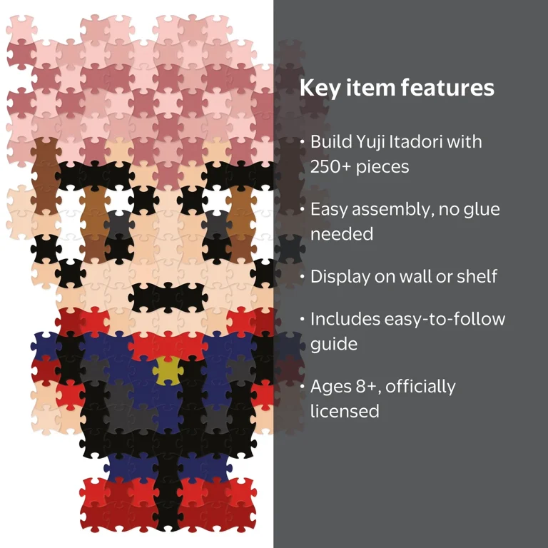 Jixelz Remix Jujutsu Kaisen Yuji Itadori Collectible 250 Piece Kit