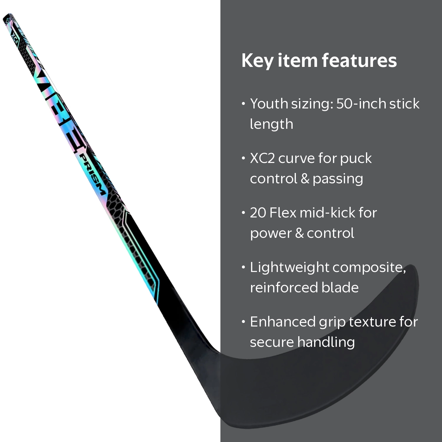 FS VIBE Prism XC2 Composite Ice Hockey Stick - Youth 50