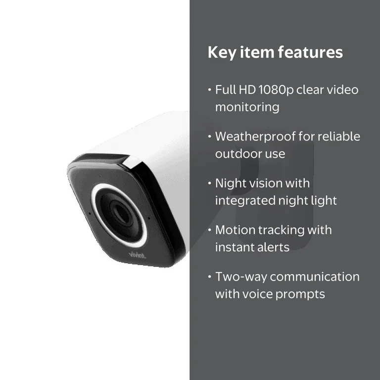 Vivint Outdoor Camera Pro Gen 2 FHD 1080p White Add-On