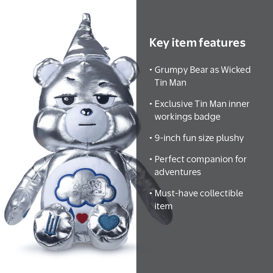 Care Bears, Fun Size Plush, Grumpy Bear as Wicked Tin Man