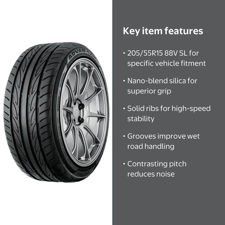 Free Shipping! Yokohama Advan Fleva V701 205/55R15 88V Summer
