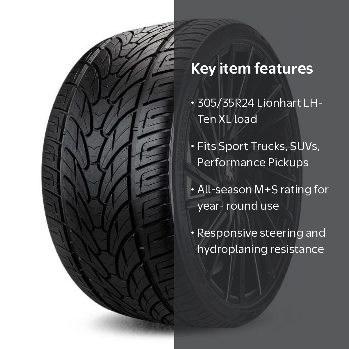 305/35R24 Lionhart LH-Ten Load Range XL 3053524 Tire - Walmart.com