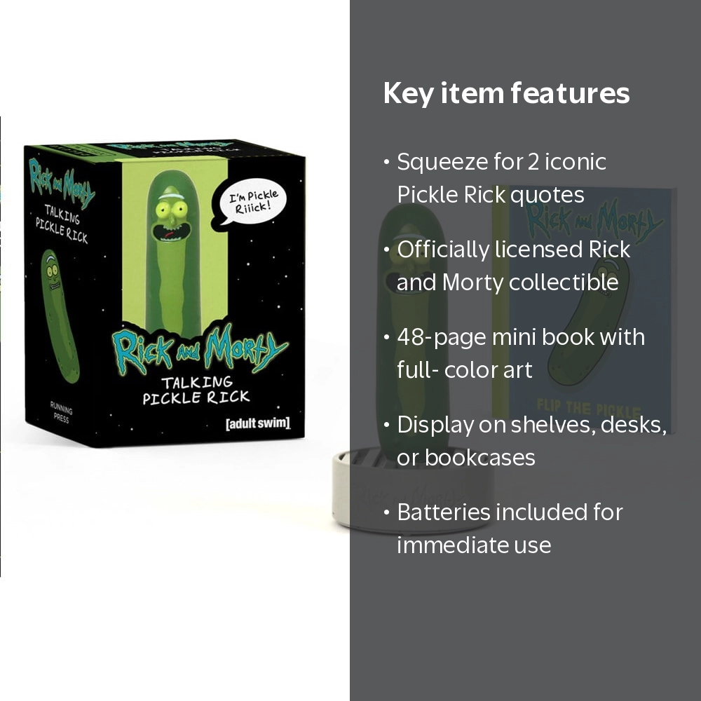 Robb Pearlman, Talking Pickle Rick Figurine, 3 inch, with Sewer